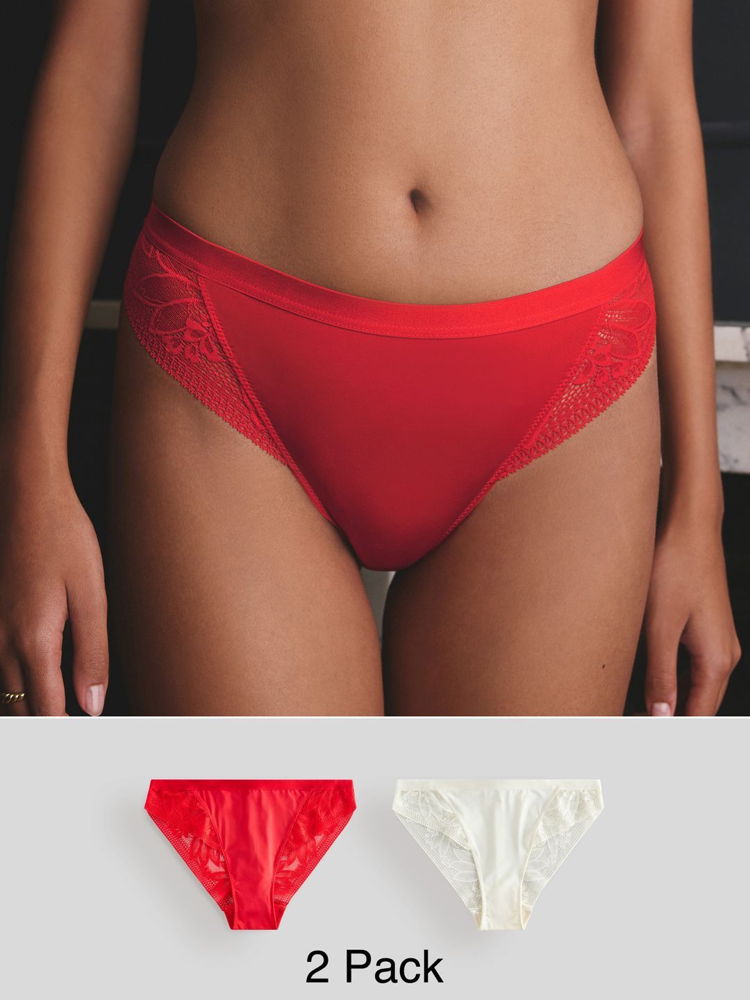 NEXT Pack of 2 Lace Basic Briefs-picture-34