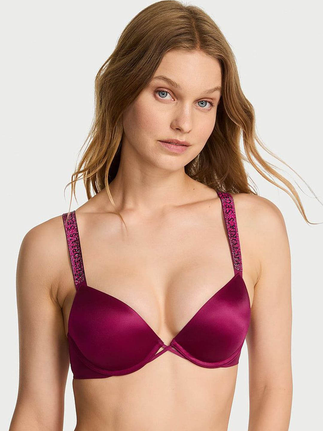 Victoria's Secret Women Self Design Medium Coverage Underwired Heavily Padded Bra