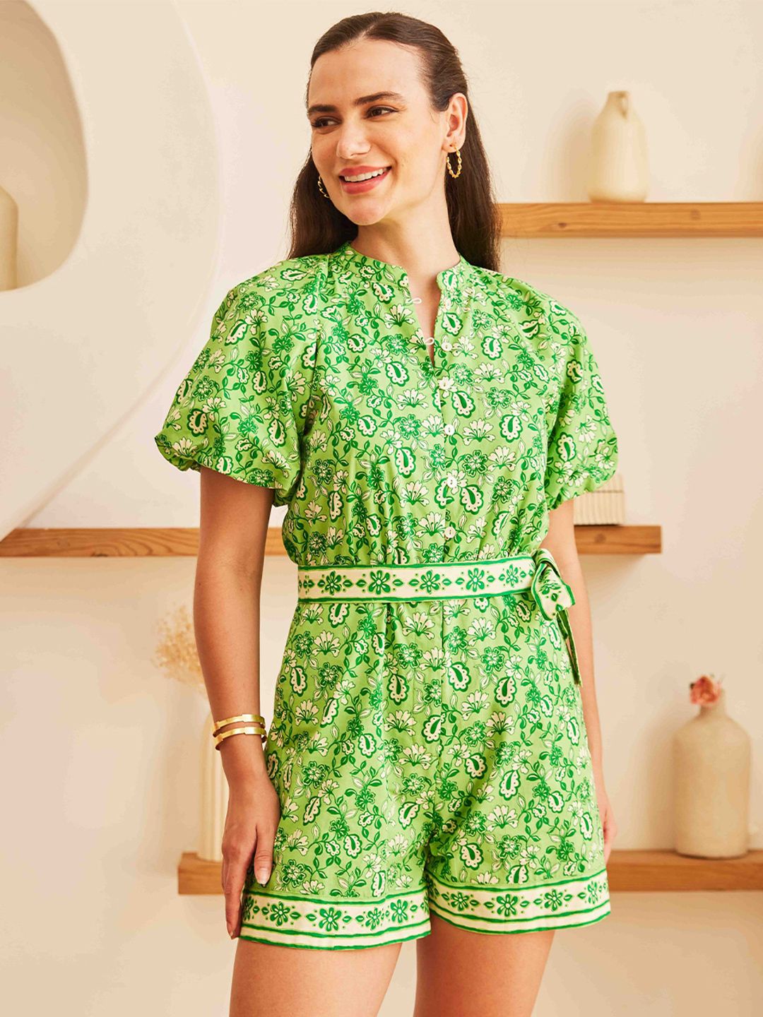 House of Sal Women Isle Printed Playsuit