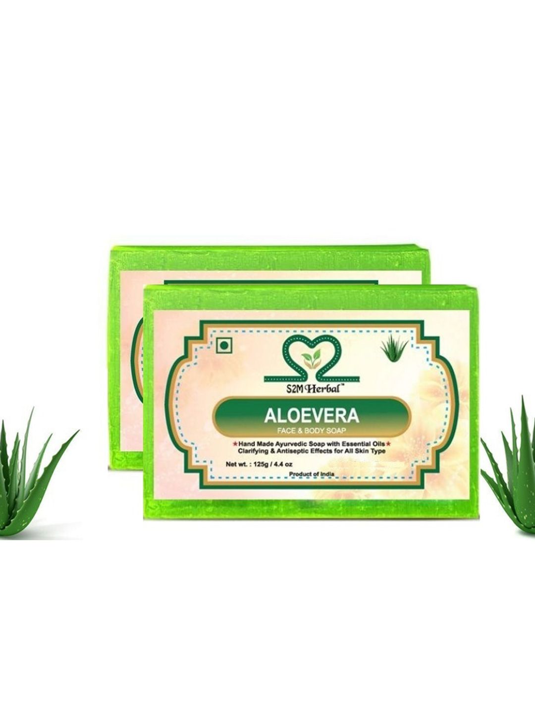 S2M Herbal Set Of 2 Aloe Vera Soap - 125 g Each-picture-40