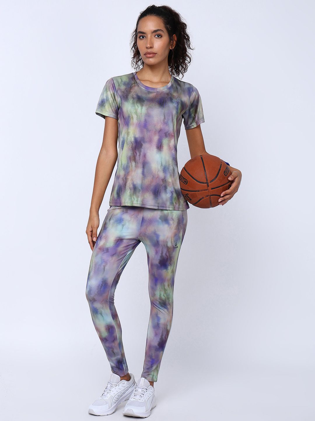 UMILDO Printed Round Neck T-Shirt With Leggings Co-Ords Set-picture-31