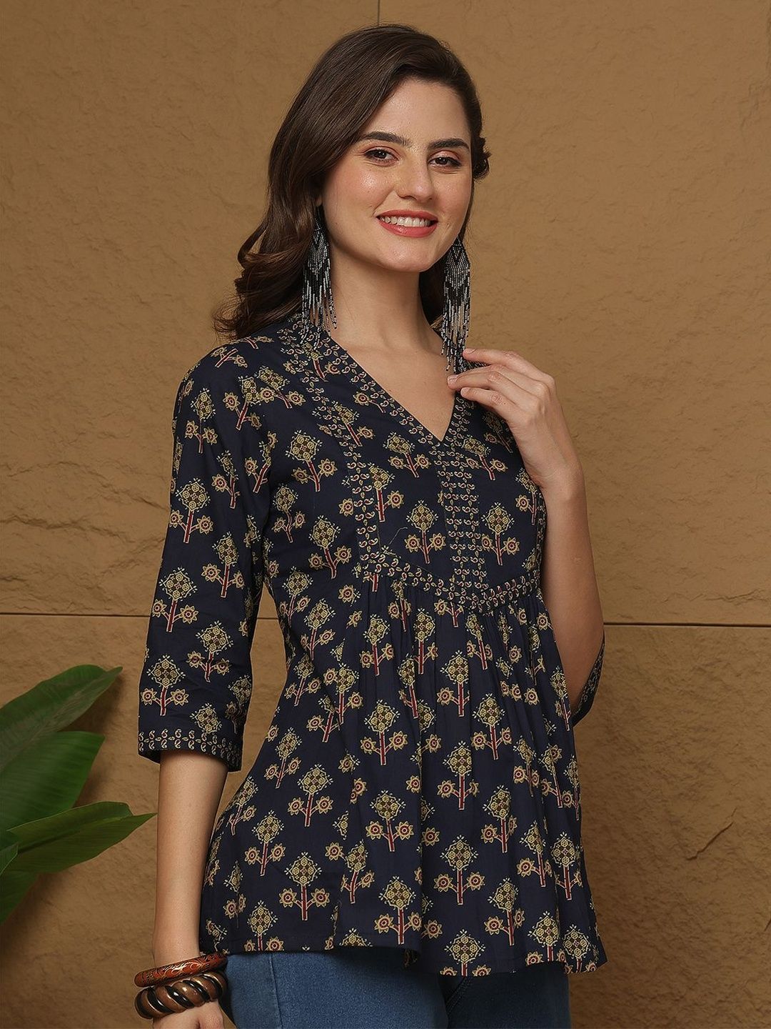 SZN Women Cotton Printed Peplum Tops-picture-29