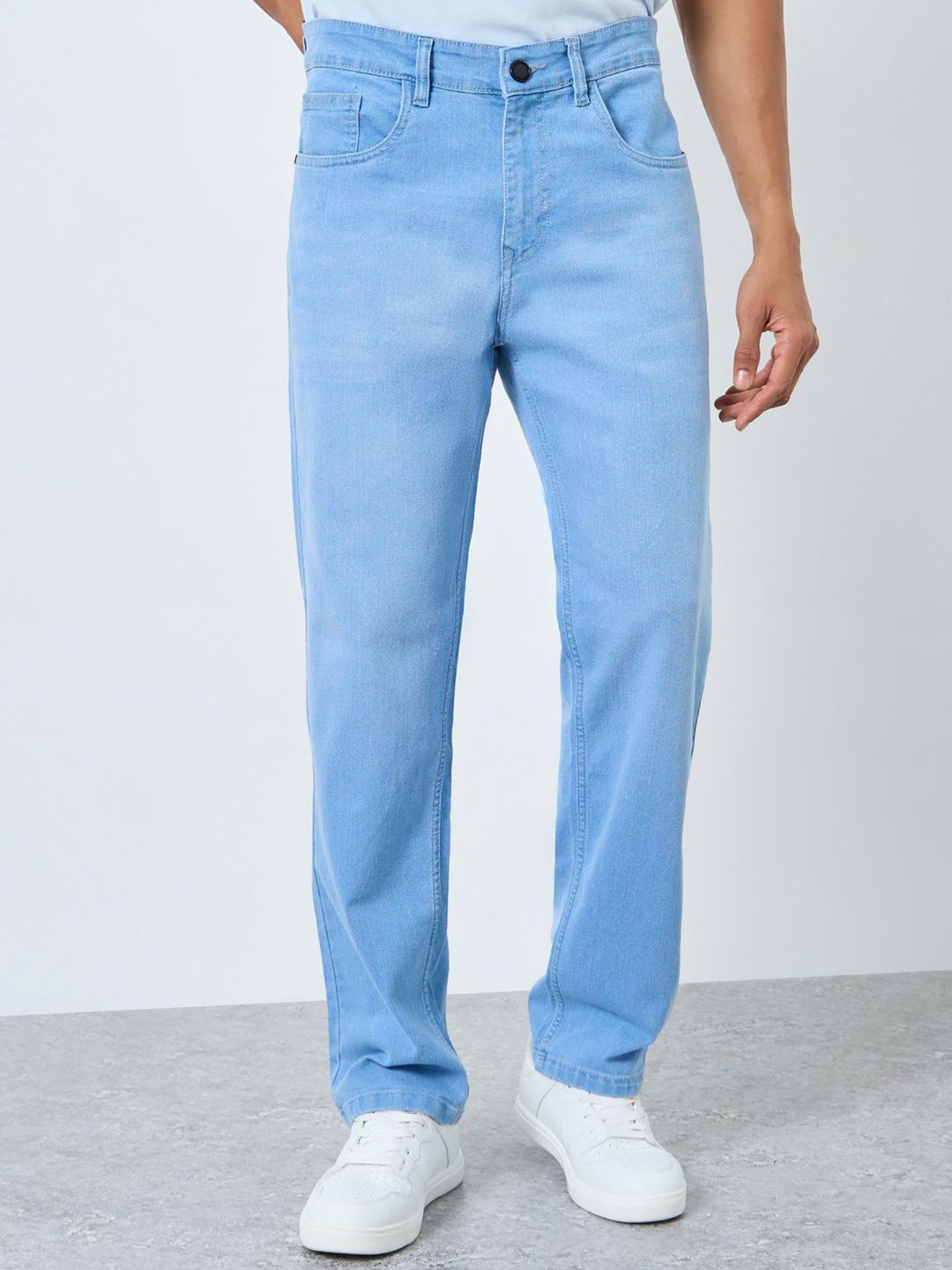 Styli Men Relaxed Fit Mid-Rise Light Fade Stretchable Jeans-picture-25