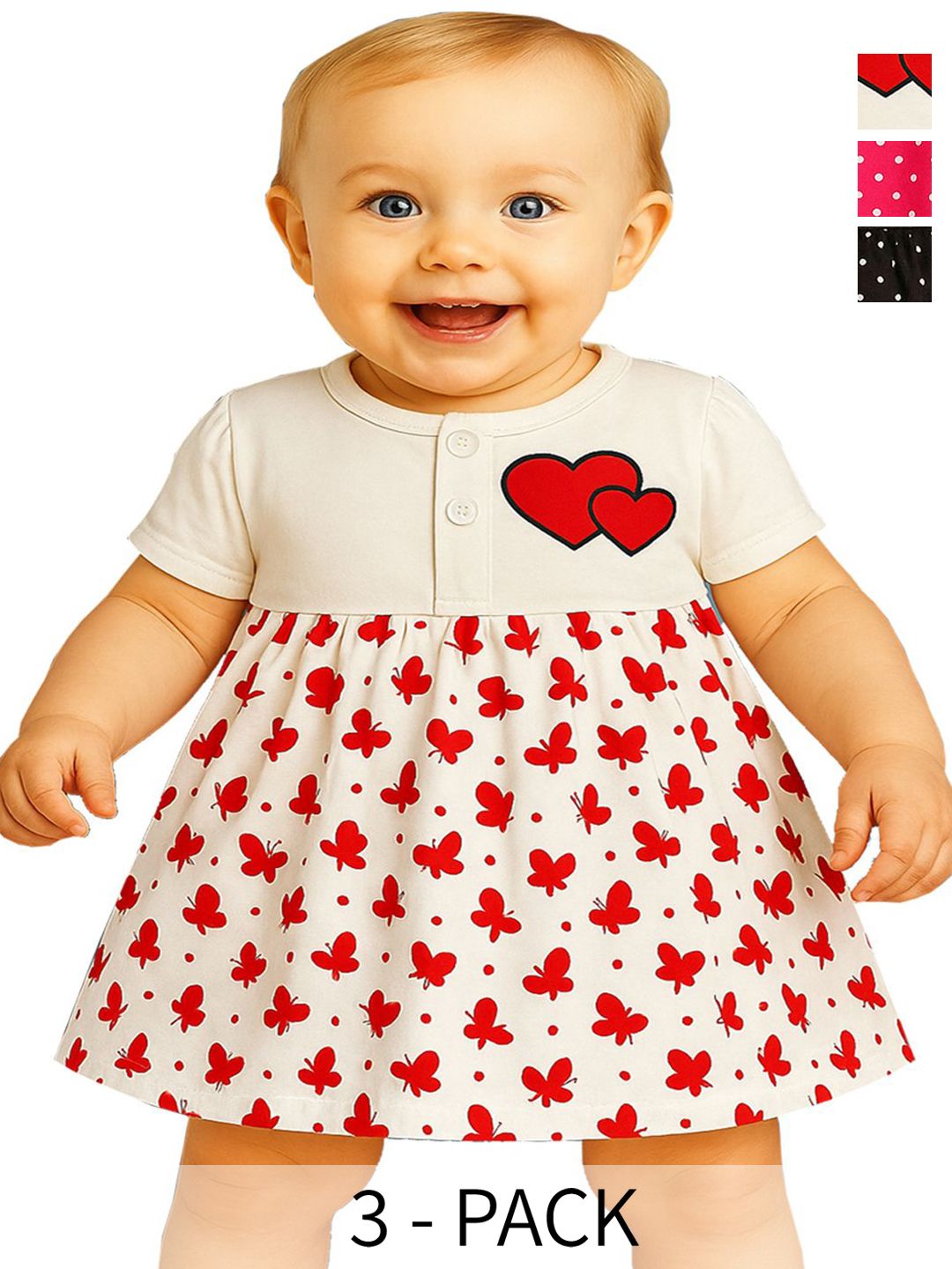 KidzzCart Polka Dot Print Fit & Flare Dress-picture-21