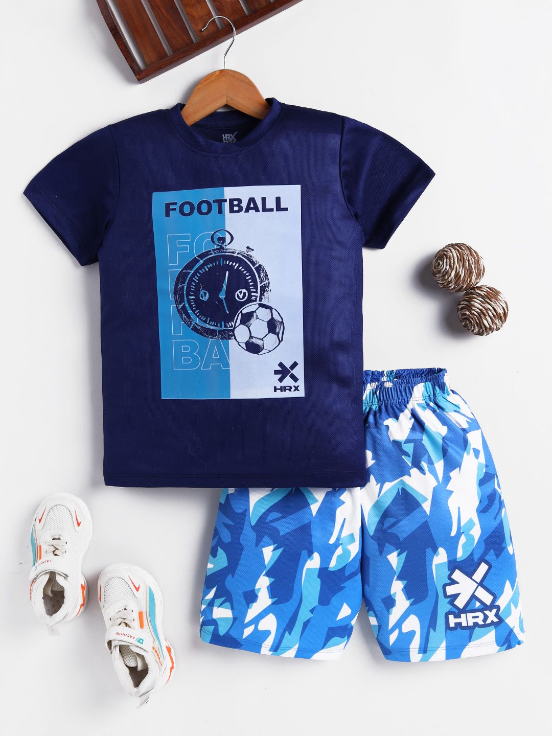HRX by Hrithik Roshan Boys U-17 Rapid-Dry Printed T-shirt with Shorts-picture-36