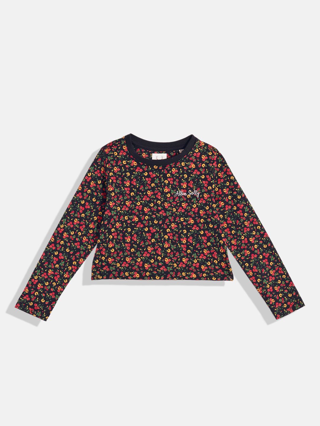 Allen Solly Junior Girls Floral Printed Pure Cotton T-shirt-picture-16