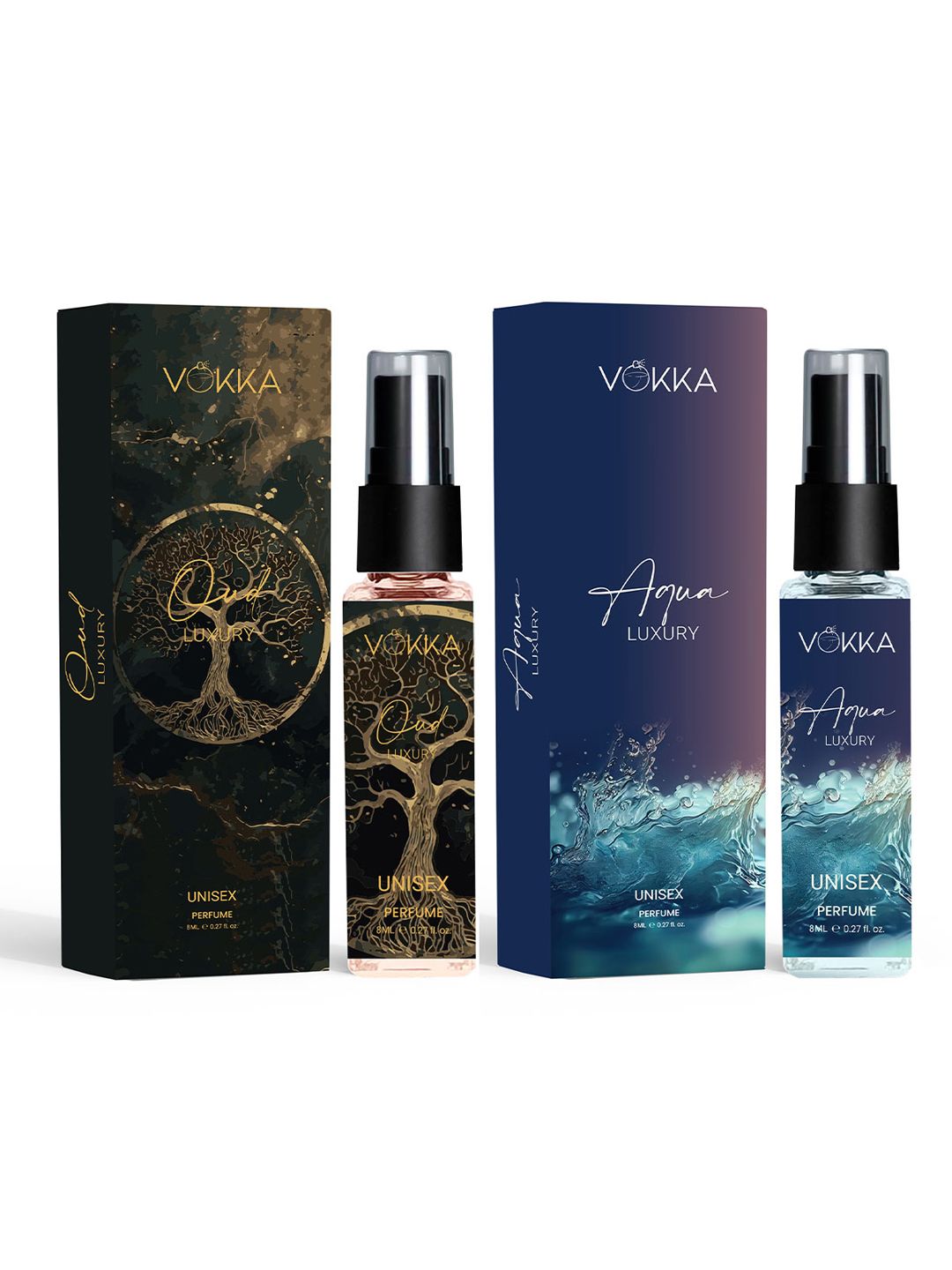 VOKKA Set Of 2 Oud & Aqua Long Lasting Pocket Perfume - 8ml Each-picture-36
