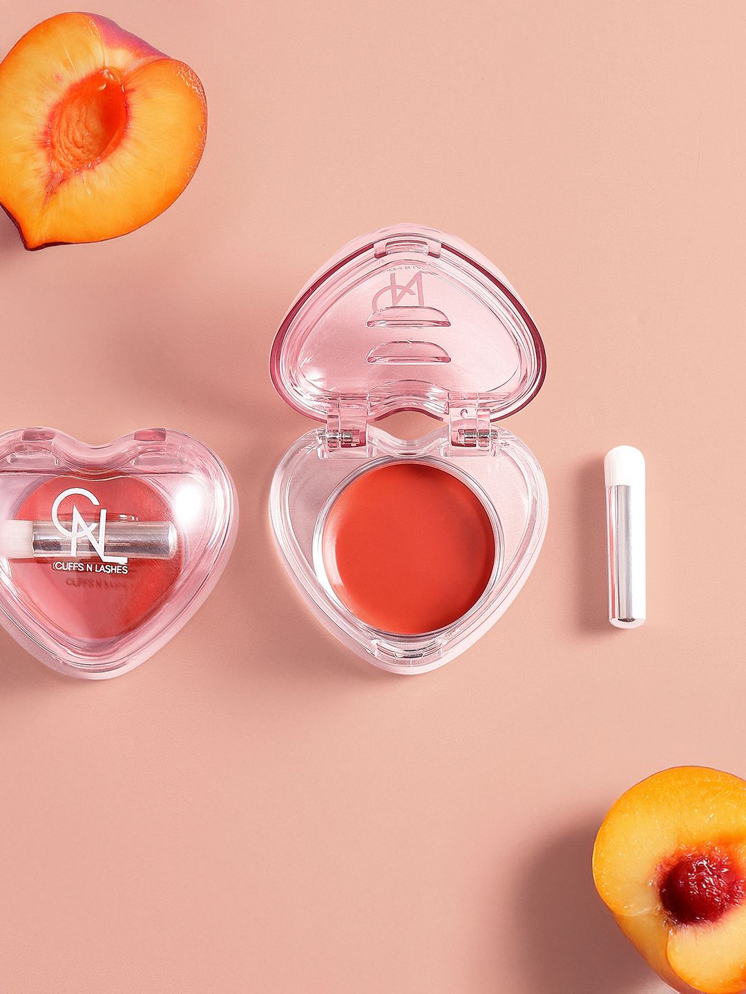 CUFFS N LASHES Sweet Heart Blur Pudding Lip & Cheek Mud - Peach Pudding 04-picture-14