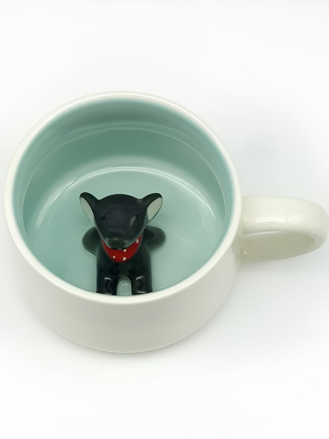 NOSCOMP White & Black Printed Ceramic Glossy Cups Set of Cups and Mugs-image-39