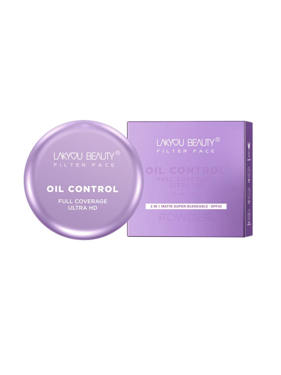 LAKYOU BEAUTY Oil Control Full Coverage Compact- 30 g- White Ivory 01-picture-38