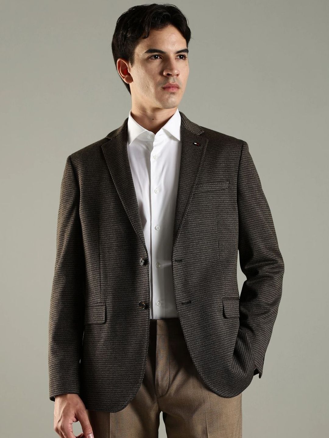 Tommy Hilfiger Self-Design Single Breasted Blazer-picture-18