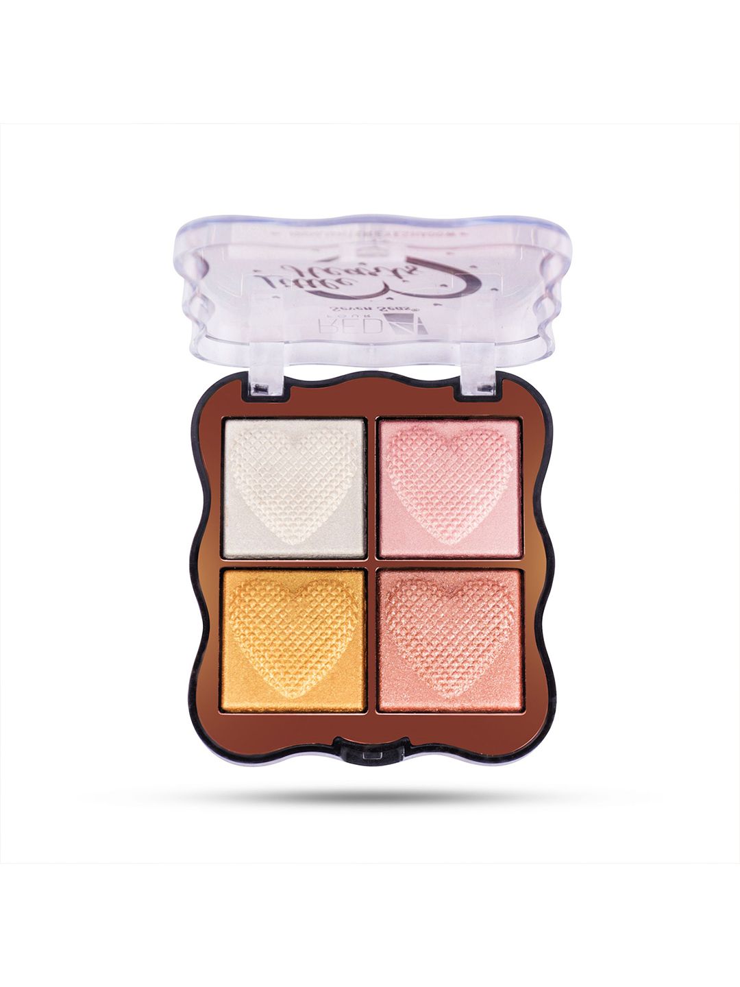RED 4 Little Hearts Highlighter Eyeshadow Palette- Shade-01-picture-2