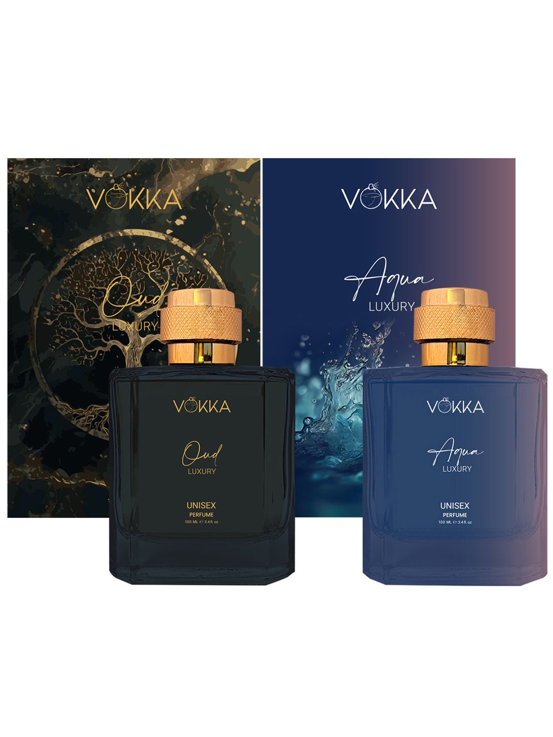 VOKKA Set of Oud & Aqua Luxury Long Lasting Perfume - 100 ml each-picture-9