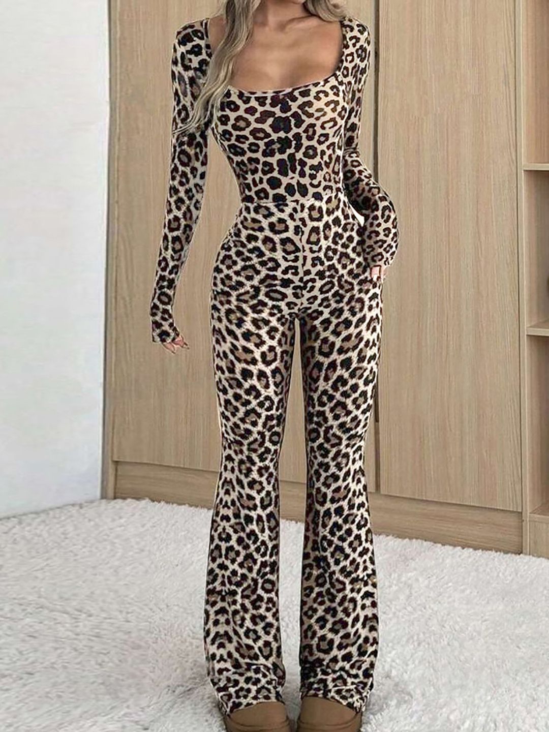 StyleCast Women Animal Printed Culotte Jumpsuit-image-43