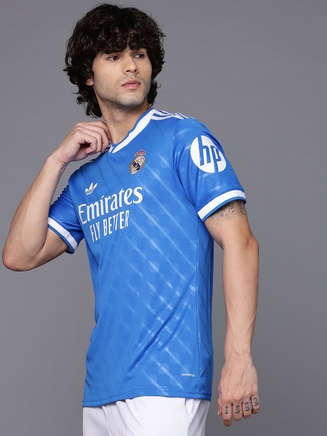 ADIDAS Printed Aeroready Slim Fit Real Madrid 25/26 Third Football Jersey-image-48