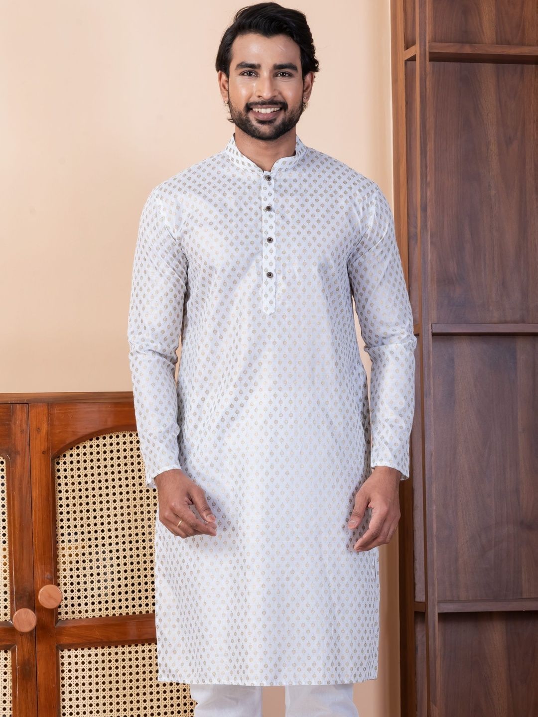 PulseIQ Men Solid Cotton Straight Kurtas-picture-17