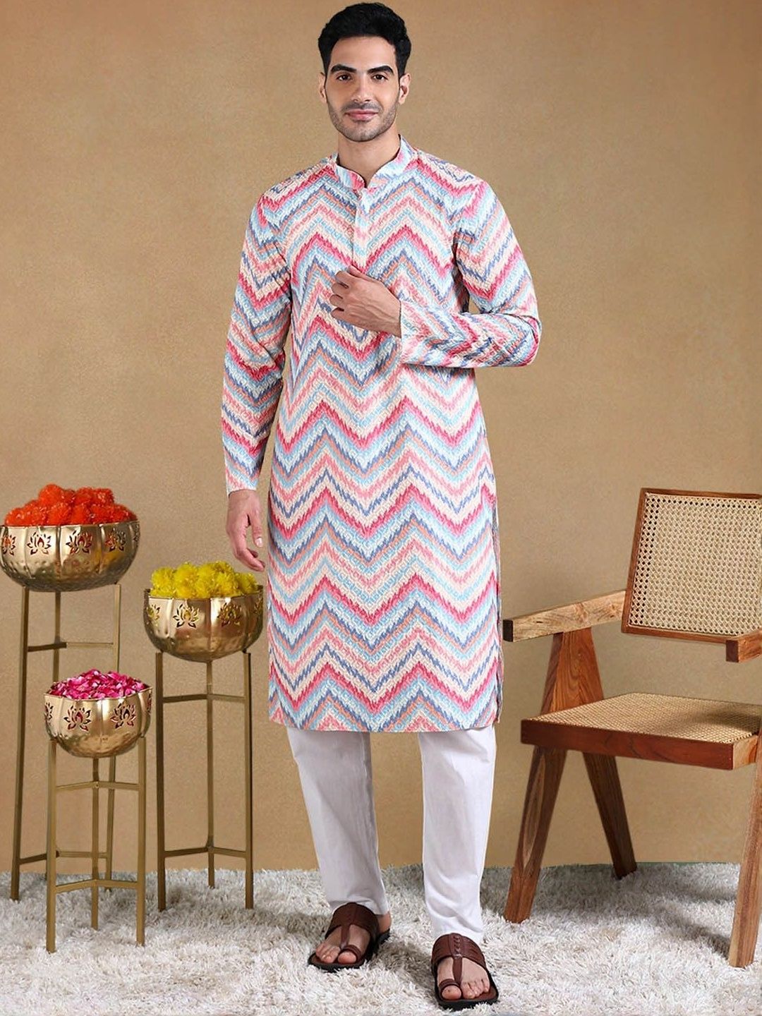 Anouk Men Ethnic Motifs Printed Kurta-picture-22