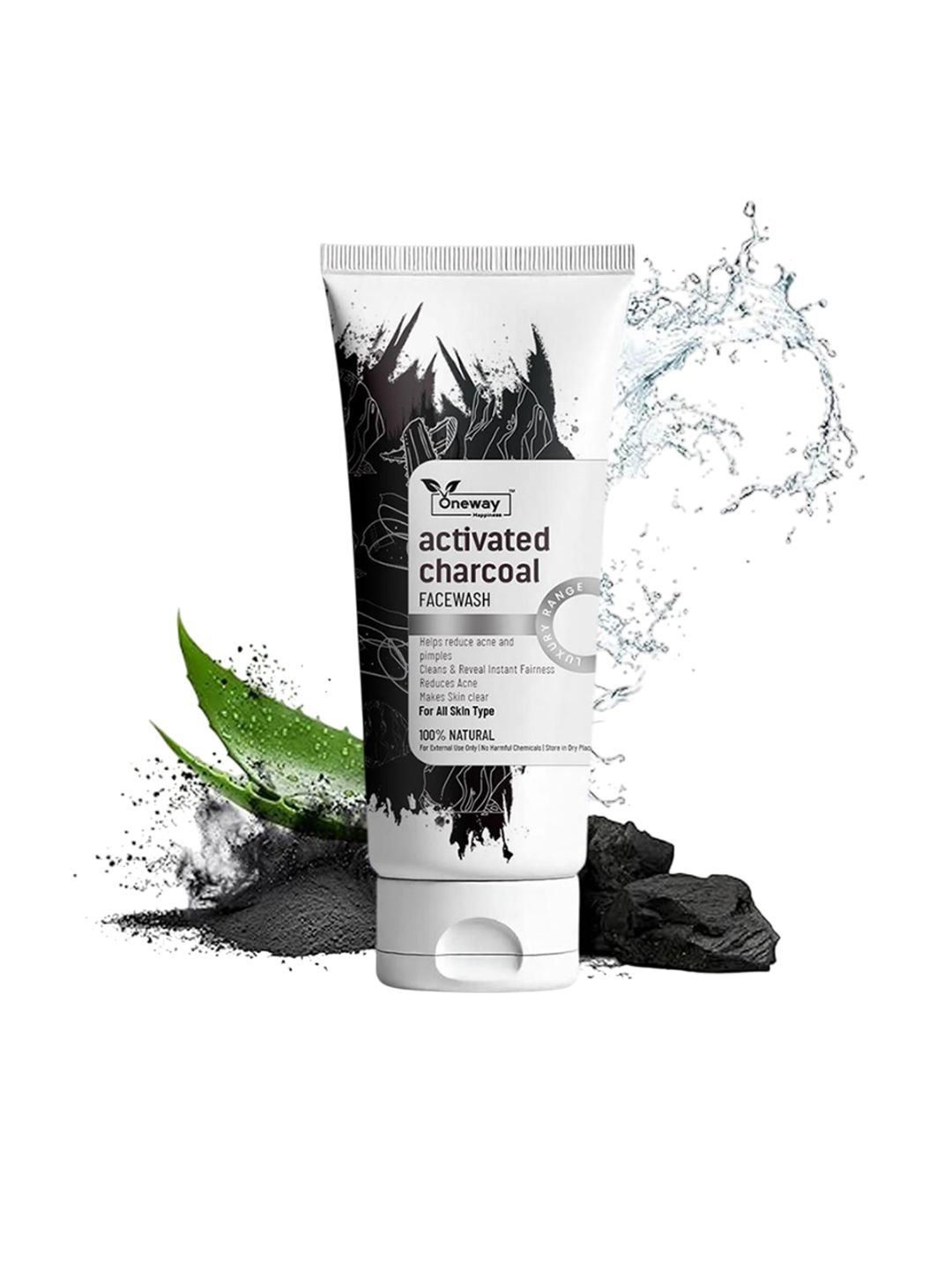 Oneway Happiness Activated Charcoal Purifying Face Wash- 100 ml-image-4