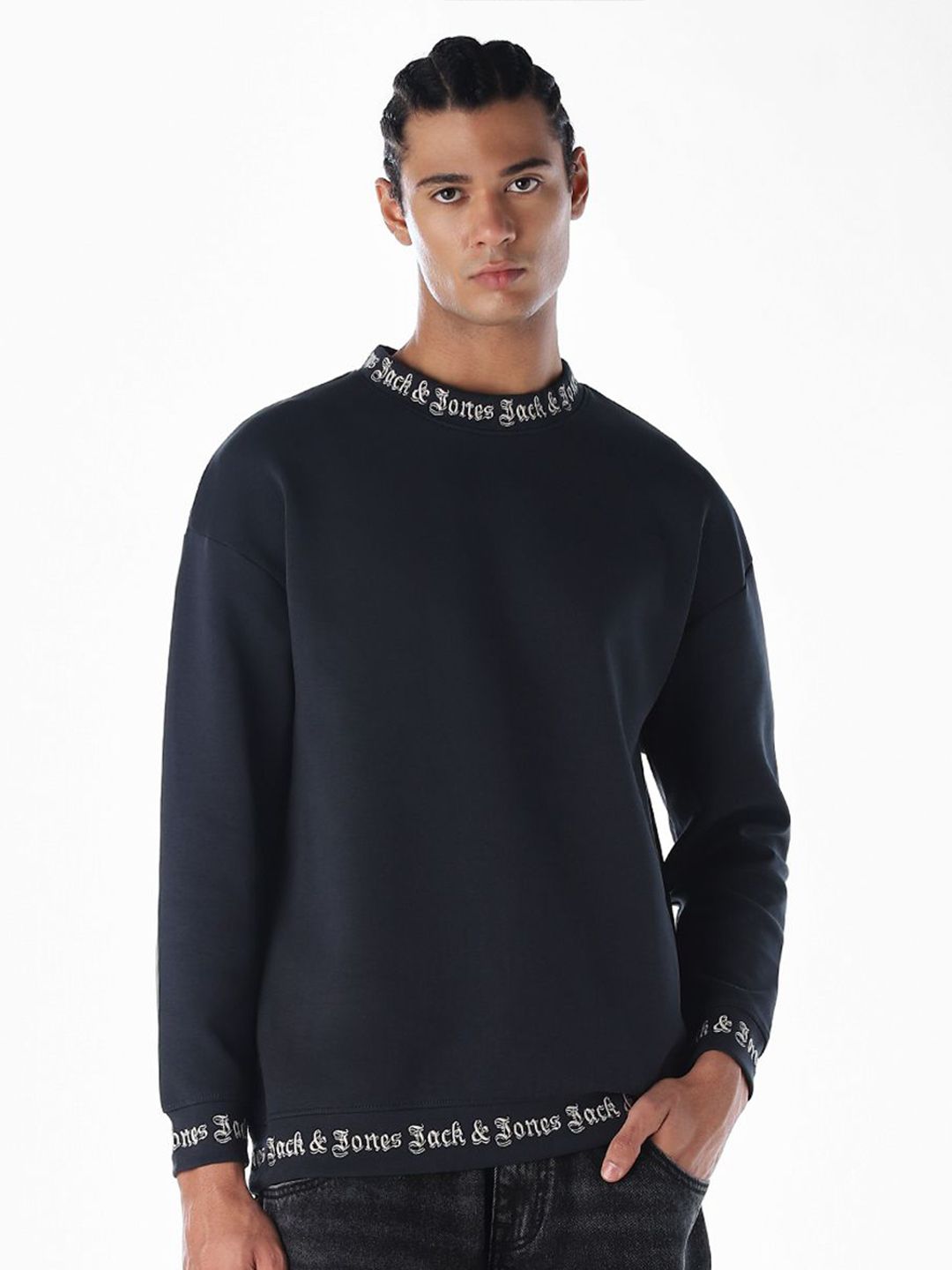 Jack & Jones Men Long Sleeves Mock Collar Sweatshirt-picture-36