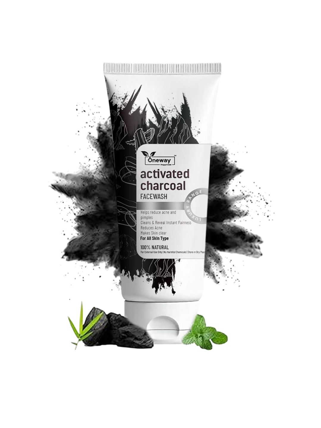 Oneway Happiness Charcoal Clear Skin Face Wash- 100 ml-image-3