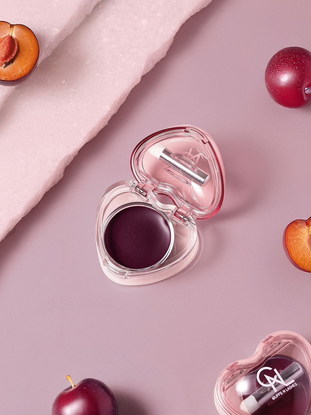 CUFFS N LASHES Sweet Heart Blur Pudding Lip & Cheek Mud - Plum Pudding 08-picture-24