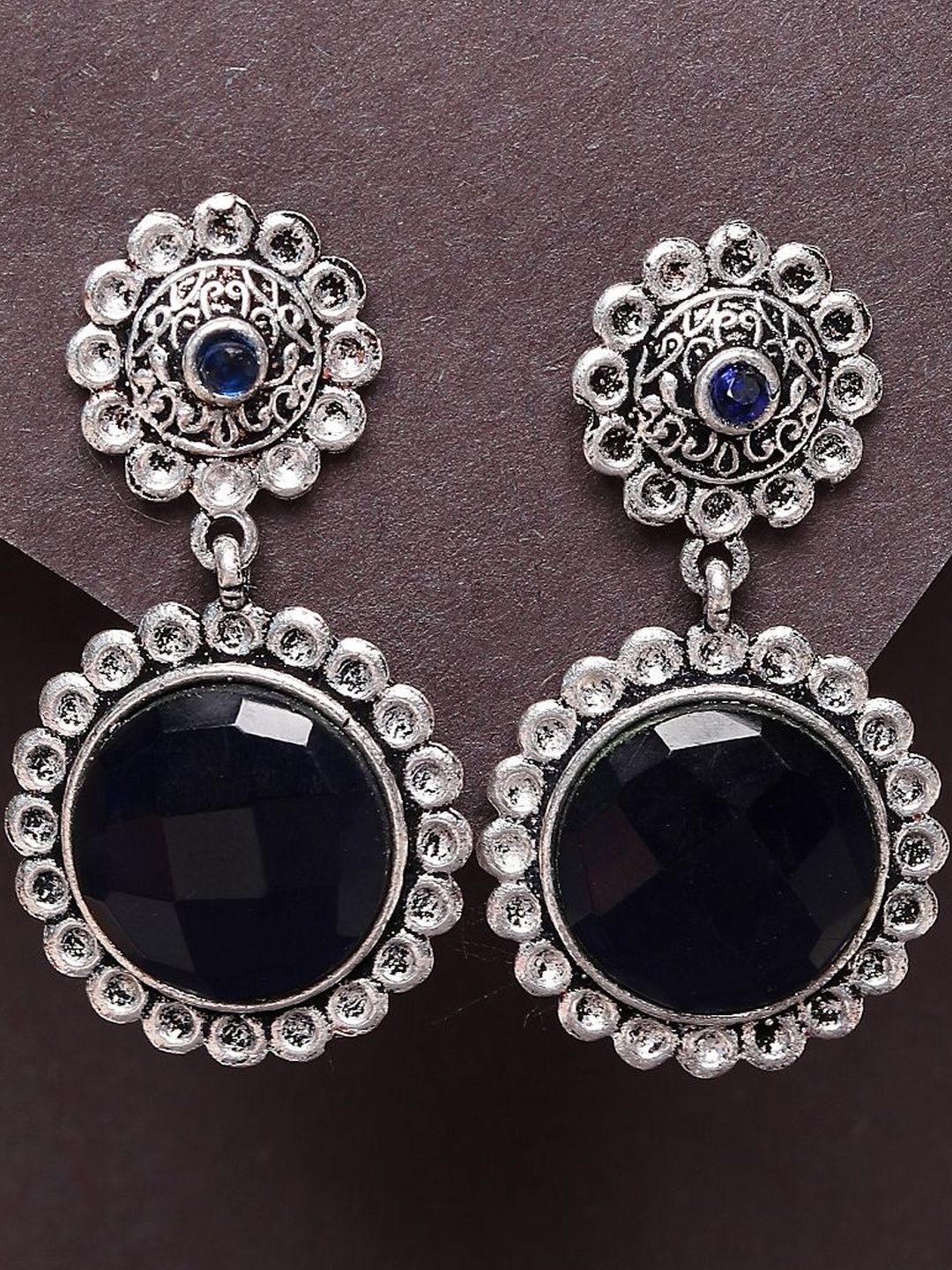 LIMEROAD Women Alloy Silver-Plated Drop Earrings-image-35