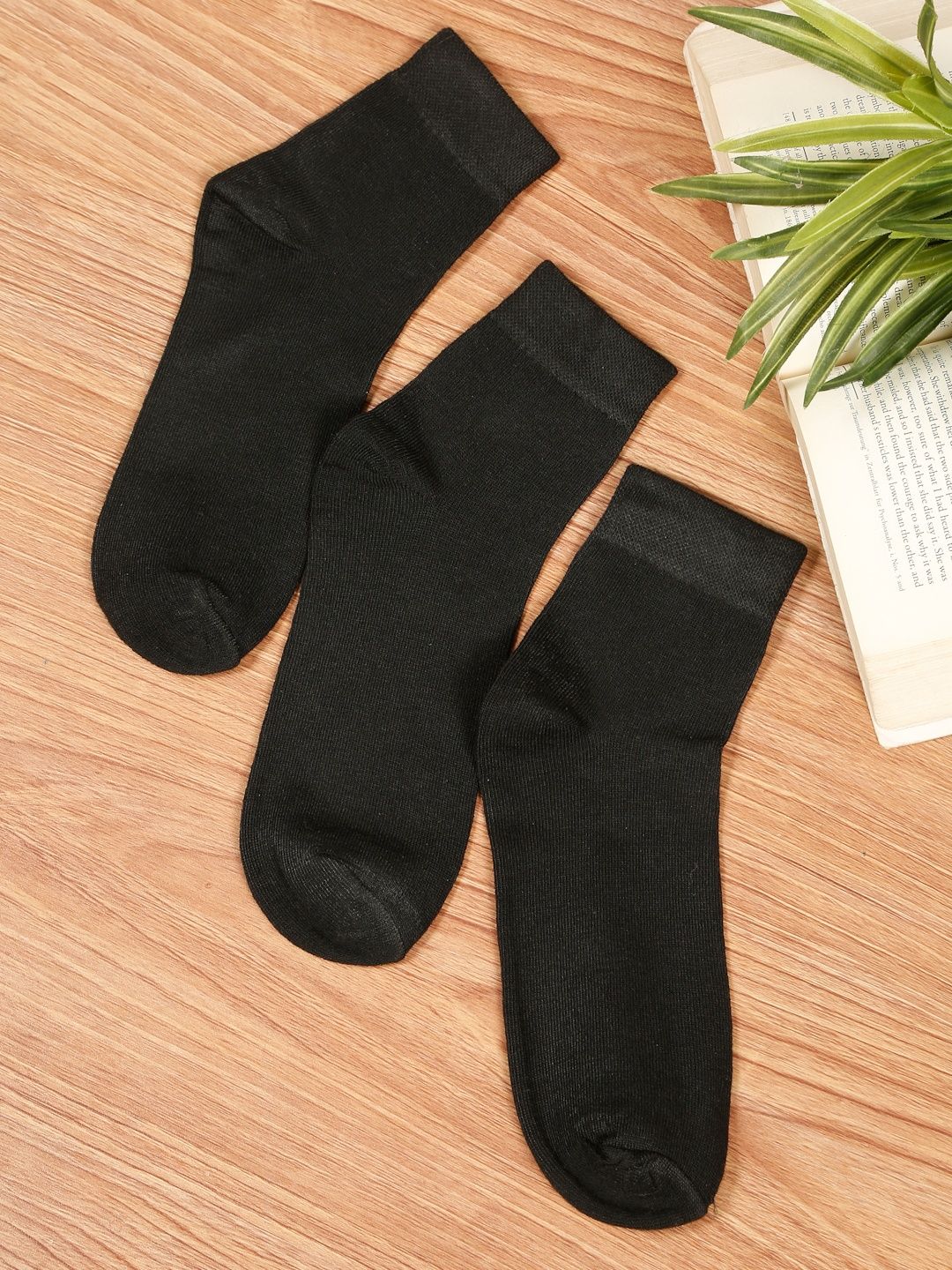 Teakwood Leathers Men Pack Of 3 Pure Cotton Above Ankle Length Socks-picture-21