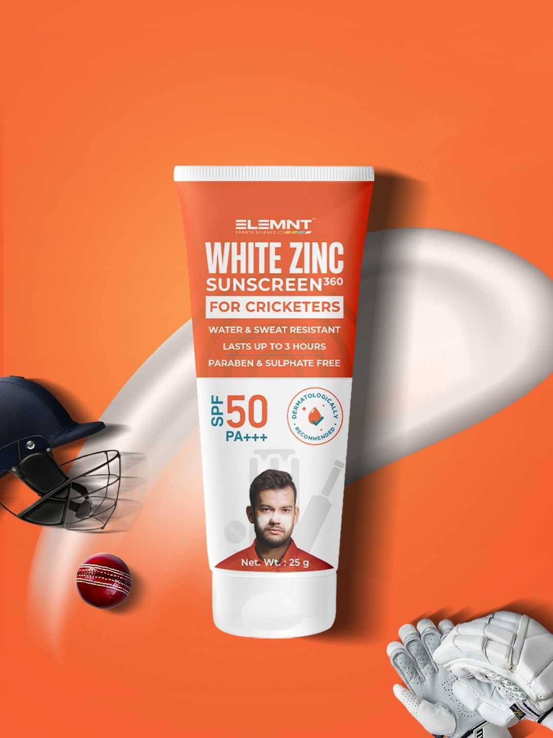 Elemnt Sports Science White Zinc Sunscreen SPF 50 PA+++ With Aloe Vera - 25 g-image-16