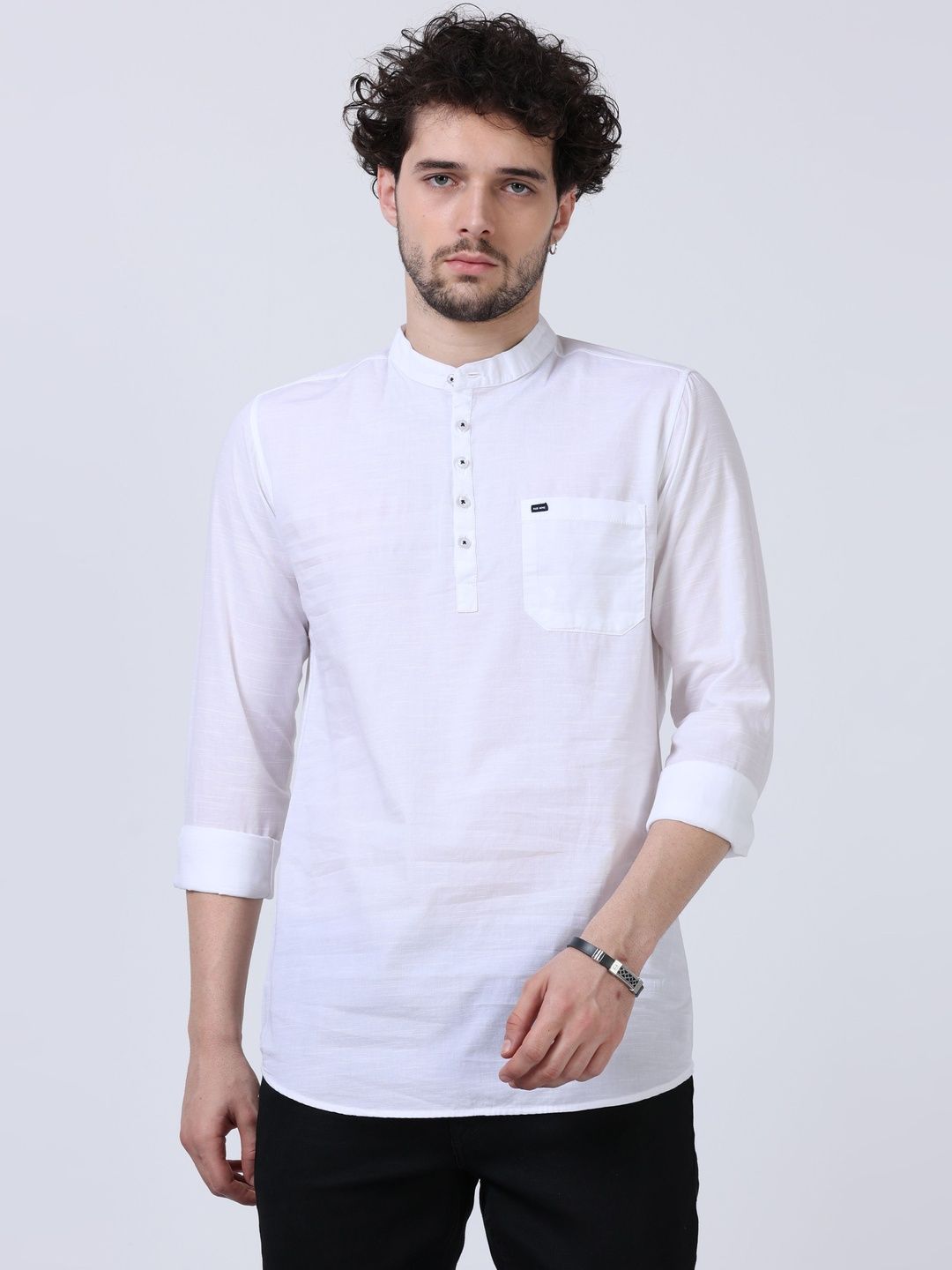 Rocket Science Men Mandarin Collar Kurta-picture-46