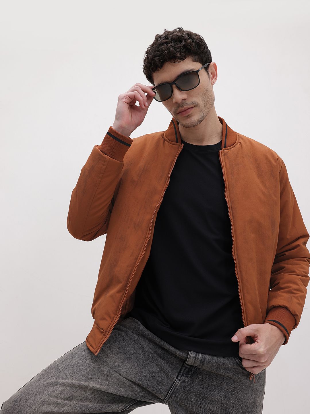 The Roadster Life Co. Stand Collar Bomber Jacket-image-26