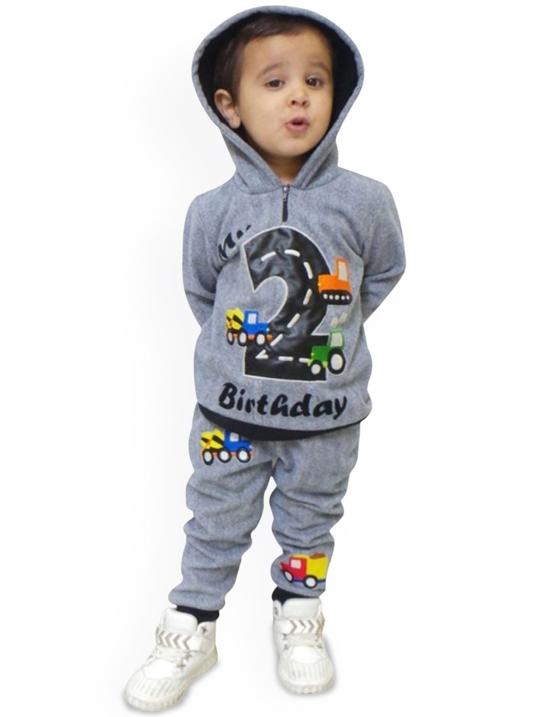 Miracles Happen Boys Printed Hooded Neck Clothing Set-image-48