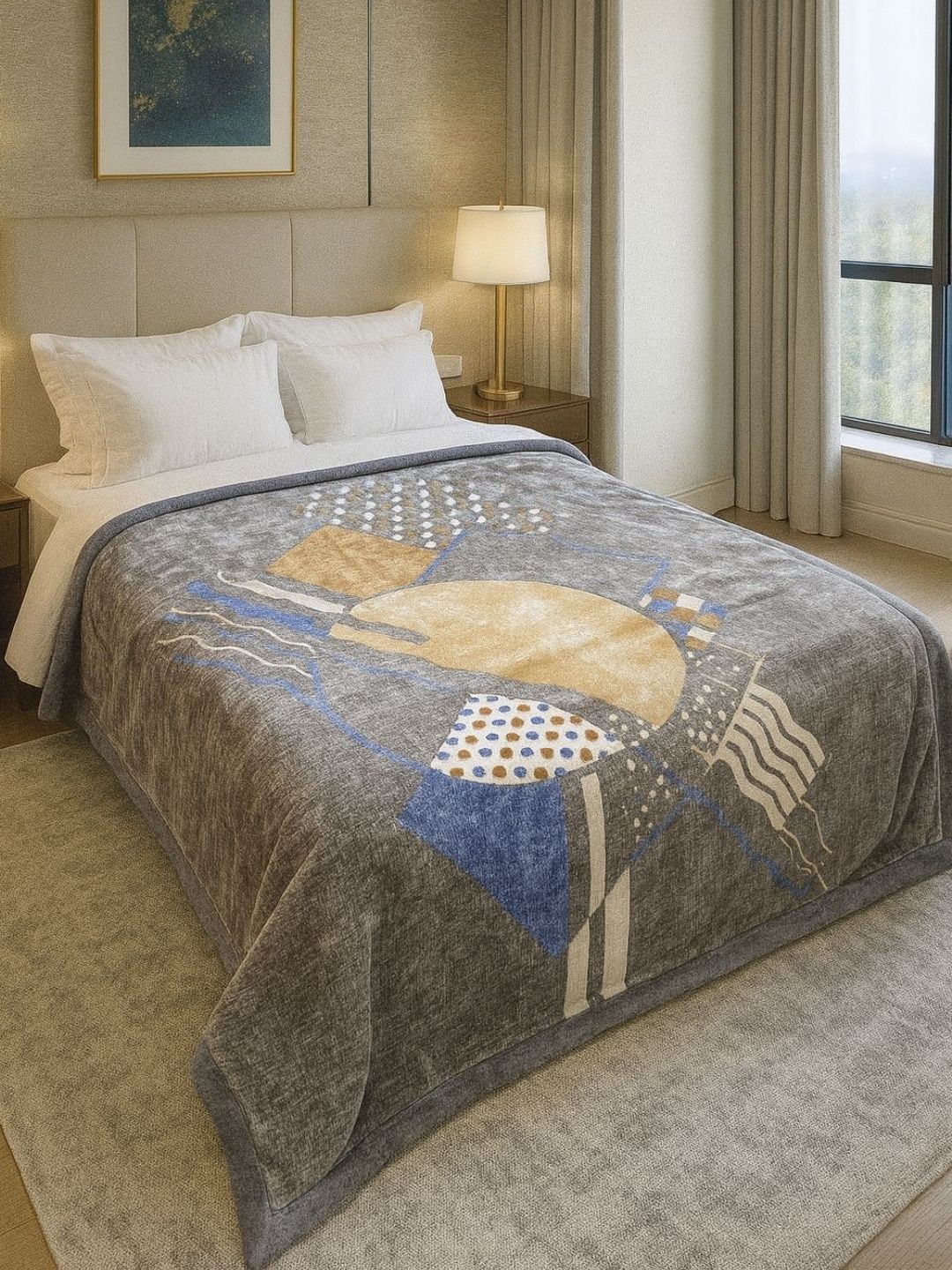 Signature Grey Heavy Winter Double Bed Blanket-image-22