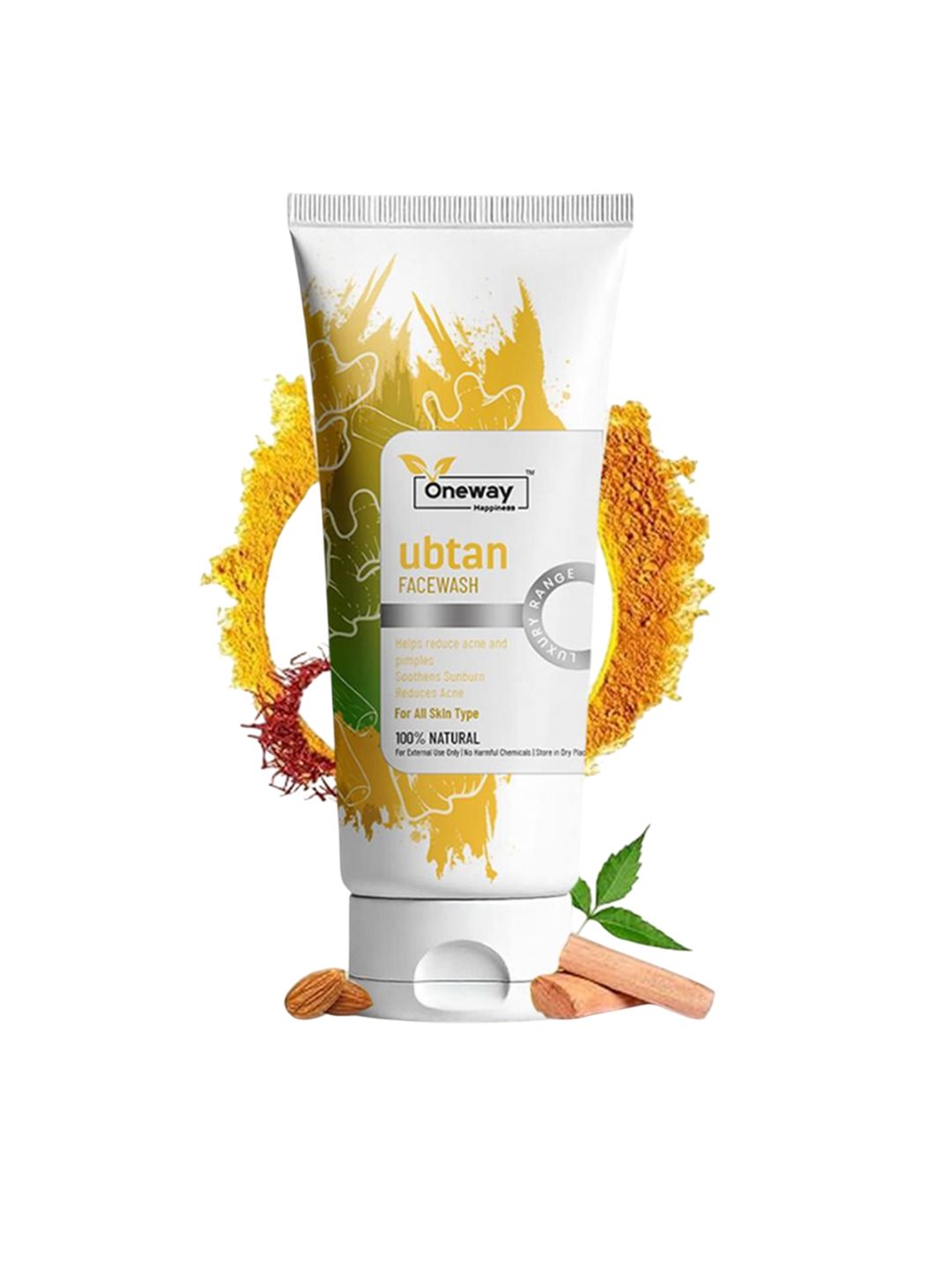 Oneway Happiness Ubtan & Turmeric Face Wash- 100 ml-picture-22