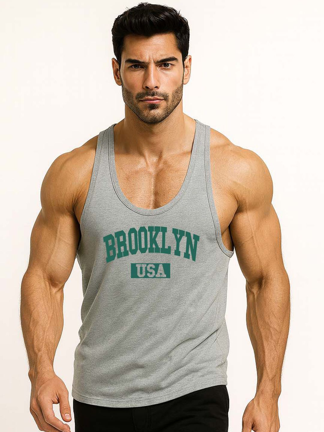 JUARI BE A GENTLEMAN Men Pure Cotton Round Neck Lightweight Gym Vest-picture-52