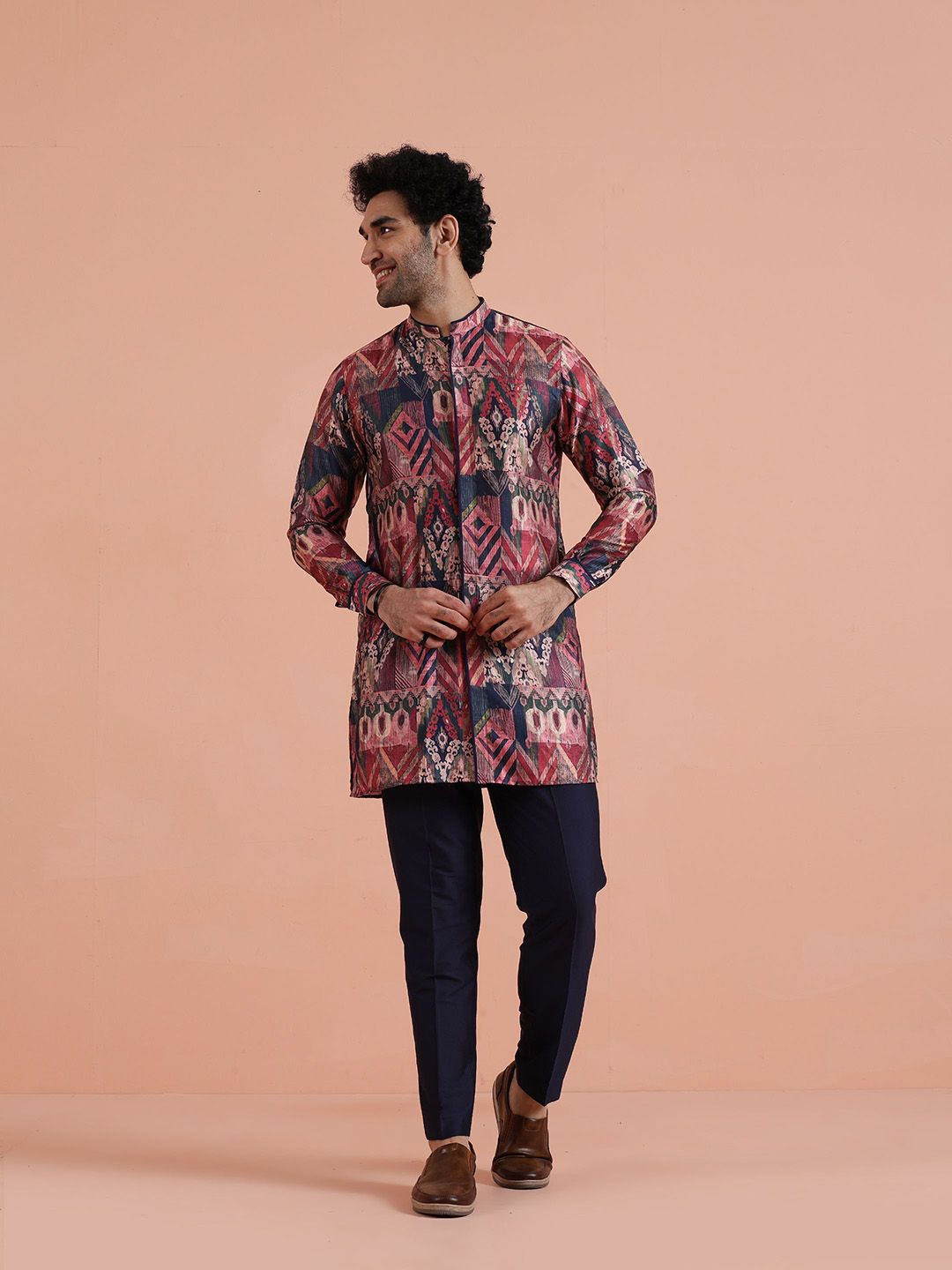 KISAH Men Ethnic Motifs Printed Festive Straight Kurta-picture-22