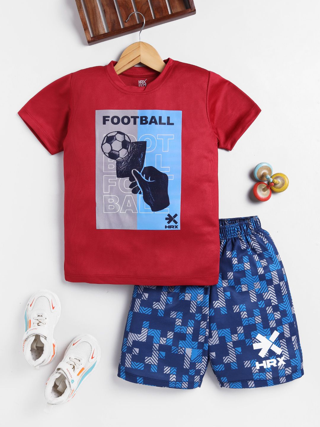 HRX by Hrithik Roshan Boys Printed Rapid-Dry T-shirt with Shorts-picture-18