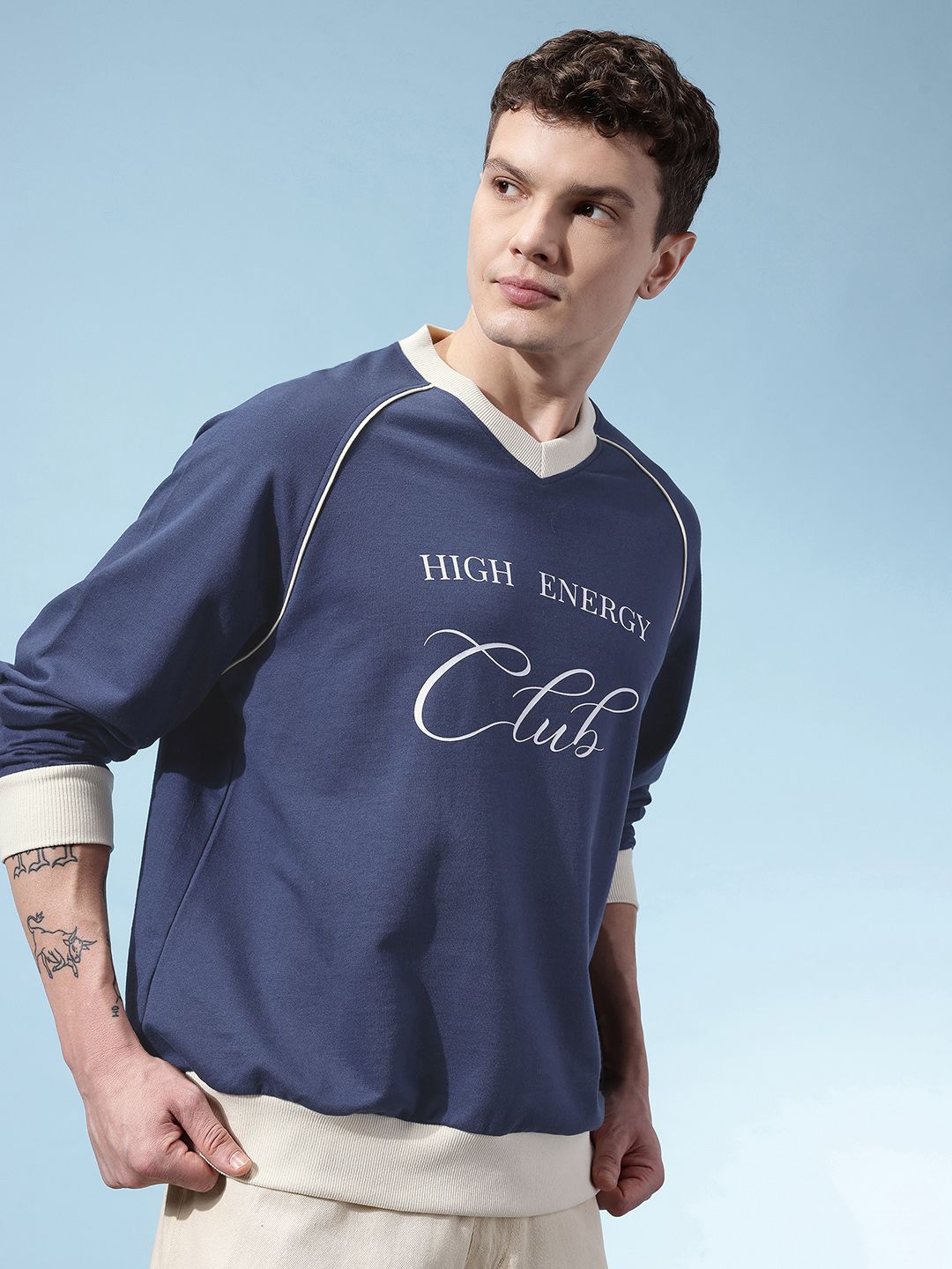 glitchez Contrast Piping Printed Terry Relaxed Sweatshirt-picture-39
