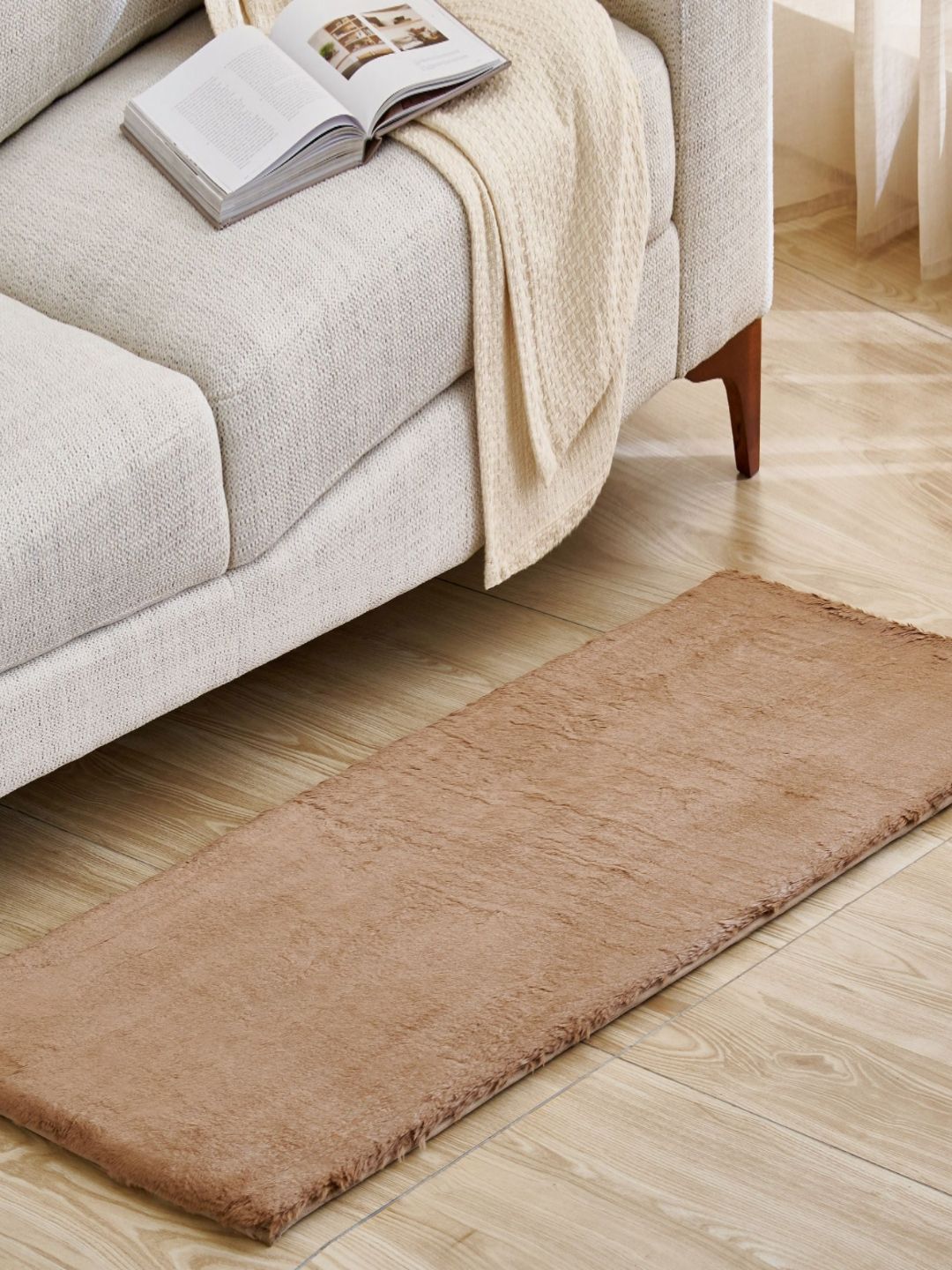 Home Centre Brown Rectangle Shaped Carpet-picture-40