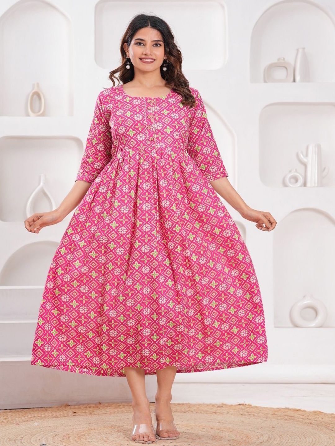 MAINA CREATION Women Ethnic Motifs Printed Anarkali Kurta-picture-33