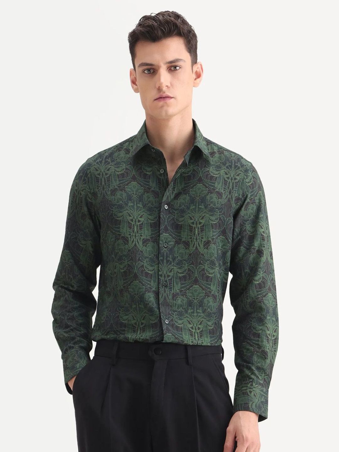 RARE RABBIT Floral Printed Spread Collar Premium Casual Shirt-picture-13