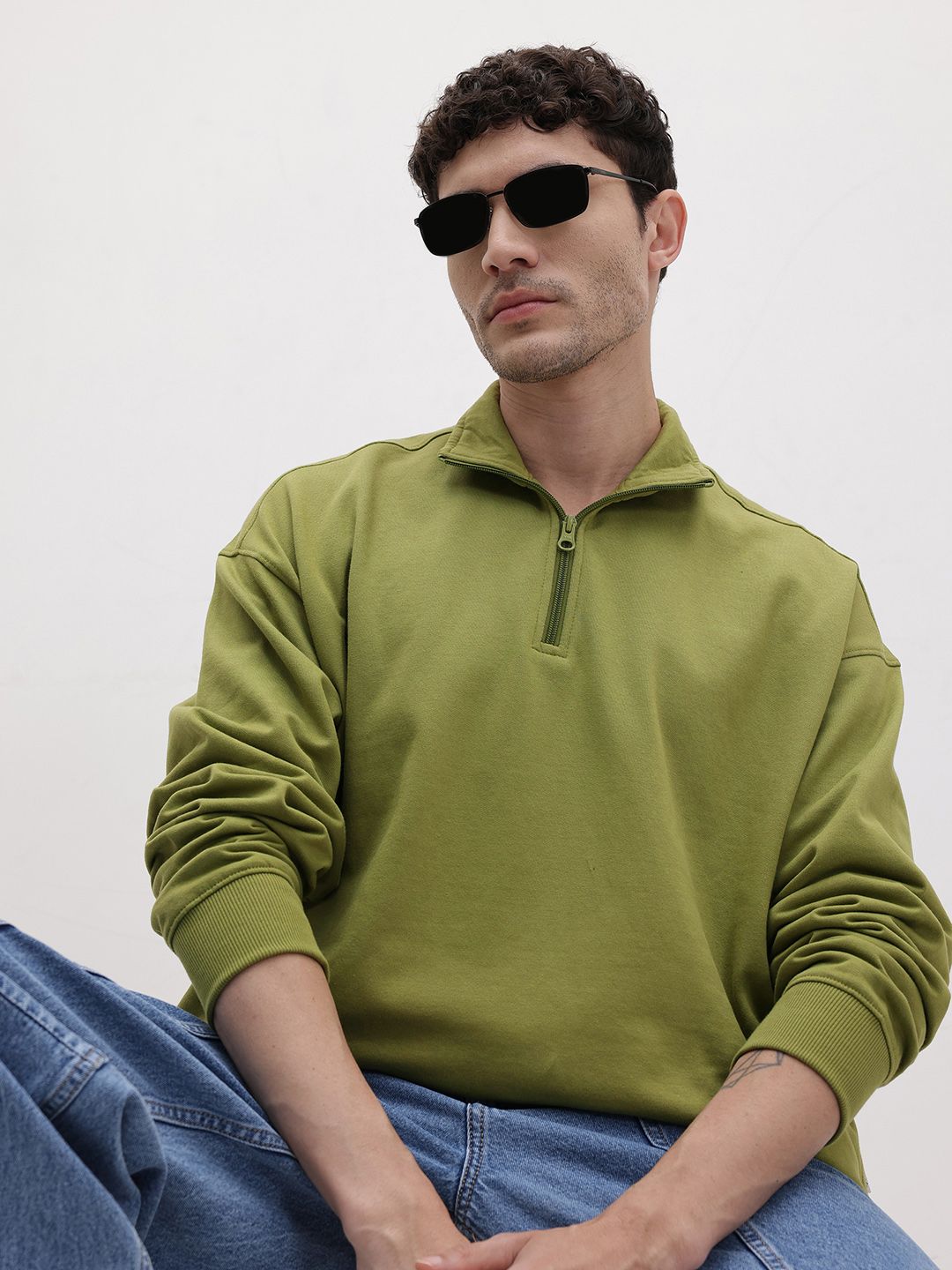 The Roadster Life Co. Mock Collar Oversized Sweatshirt-picture-14