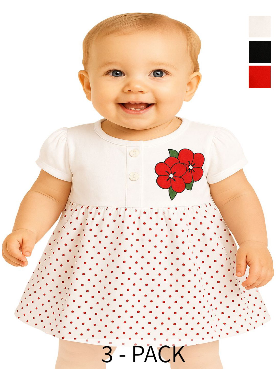 KidzzCart Polka Dot Print Fit & Flare Dress-picture-18