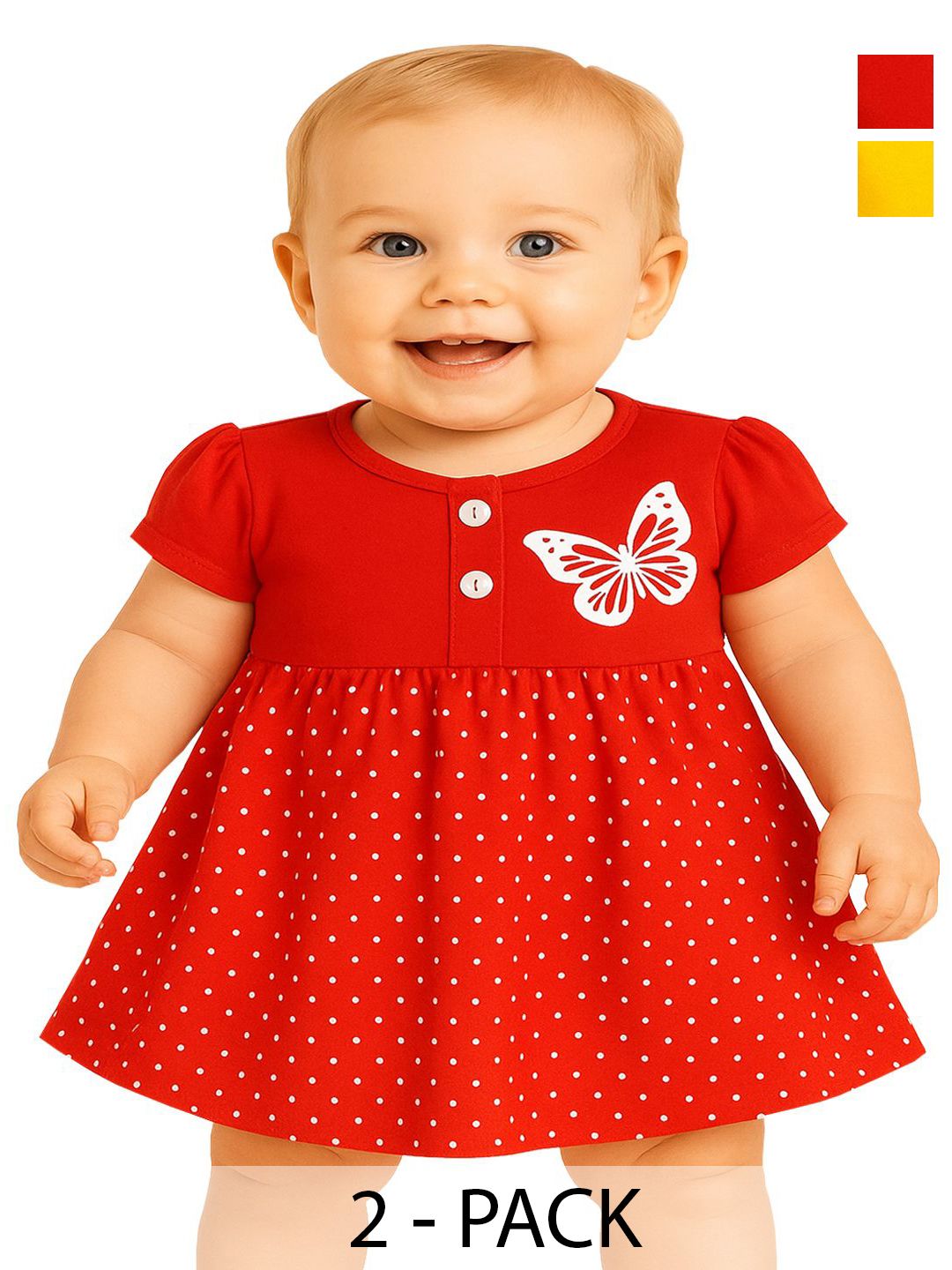 KidzzCart Polka Dot Print Fit & Flare Dress-picture-23