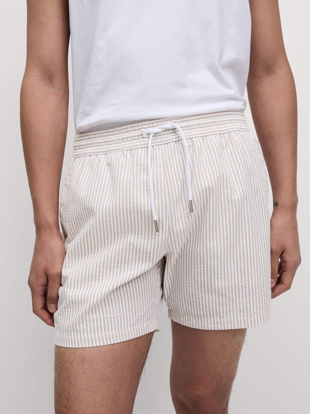Marks & Spencer Striped Cotton Swim Shorts-image-41