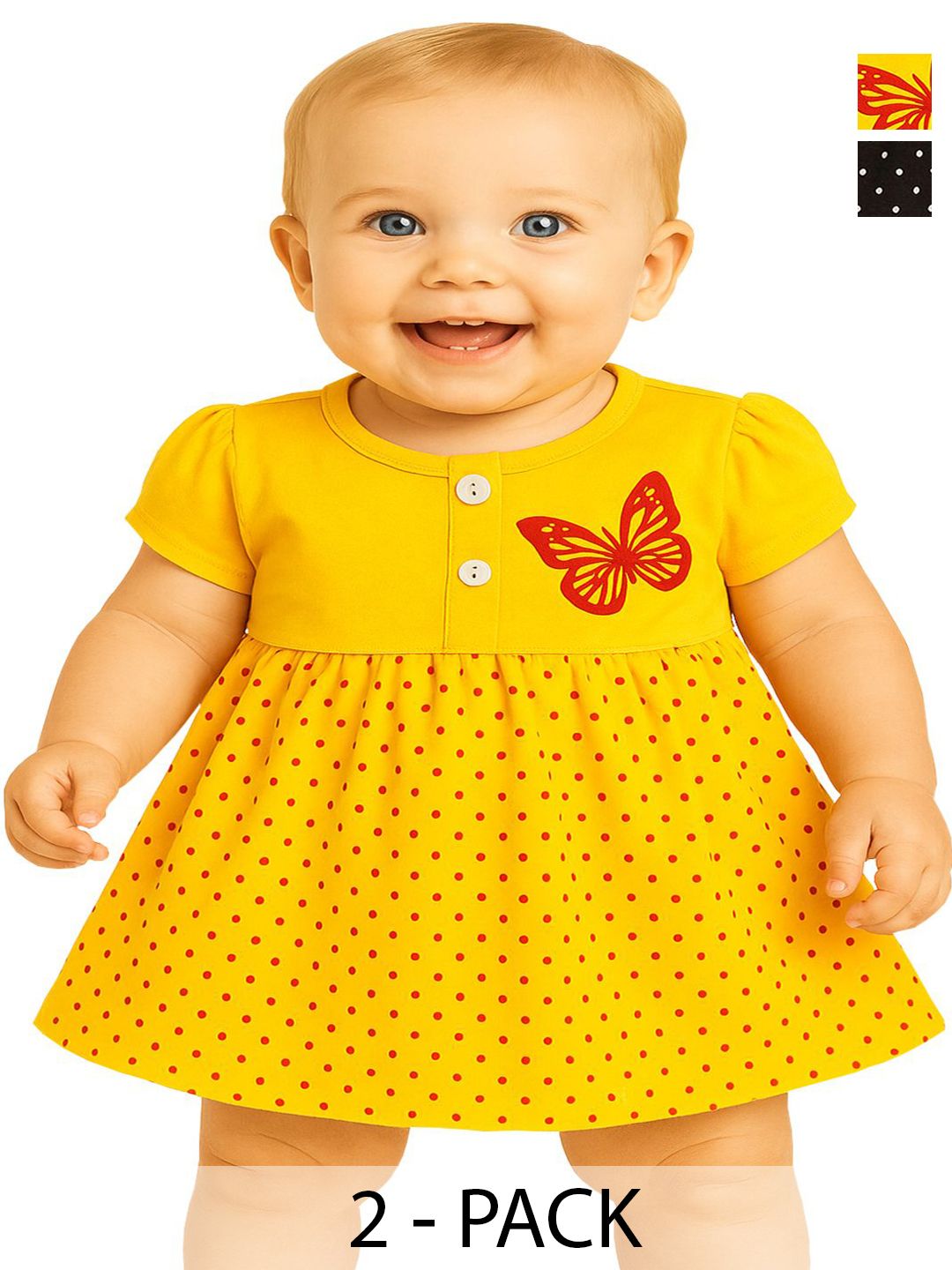 KidzzCart Polka Dot Print Fit & Flare Dress-picture-14