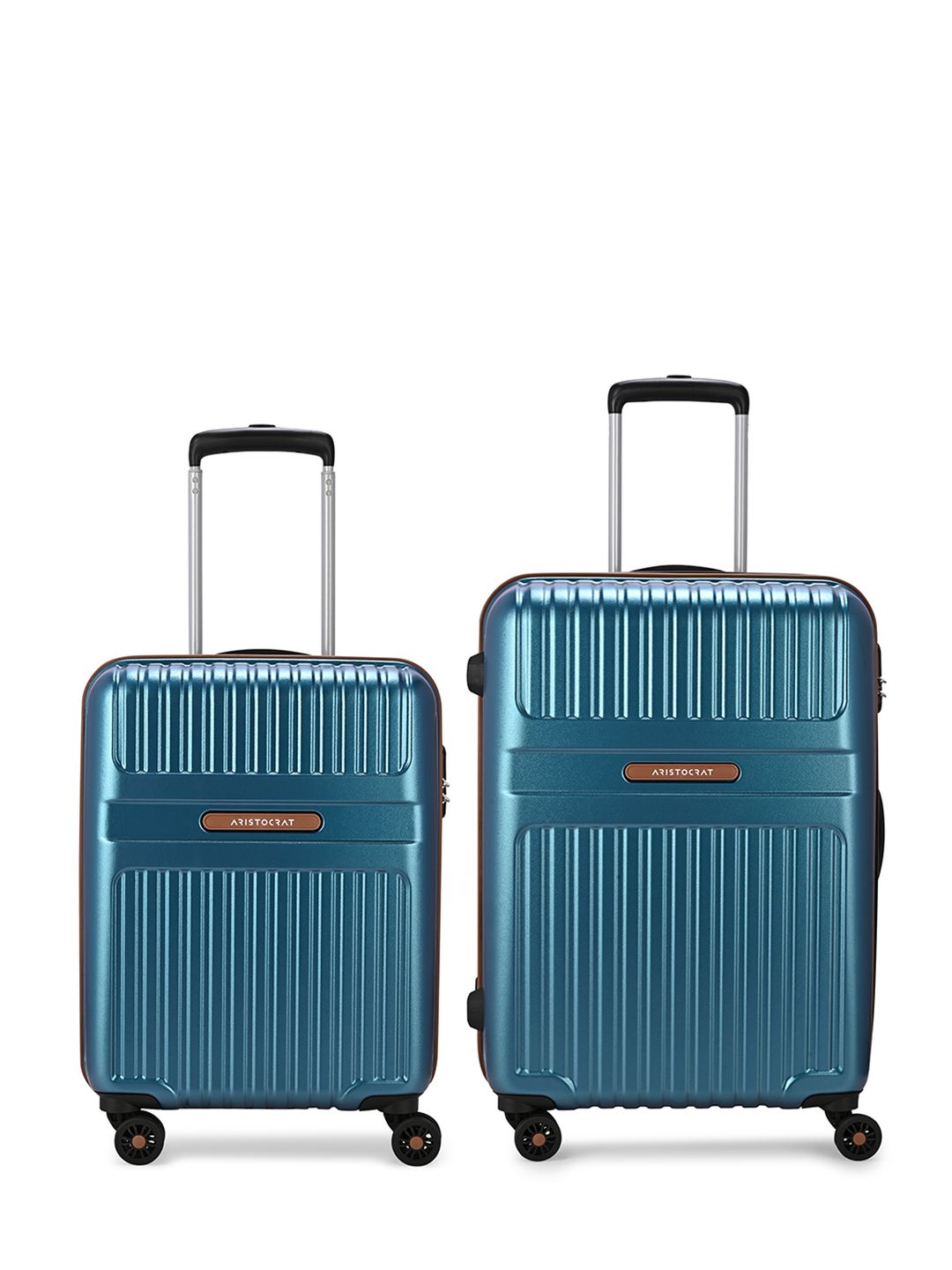 Aristocrat Set Of 2 Atlas Textured Hard-Sided Trolley Bags-image-6