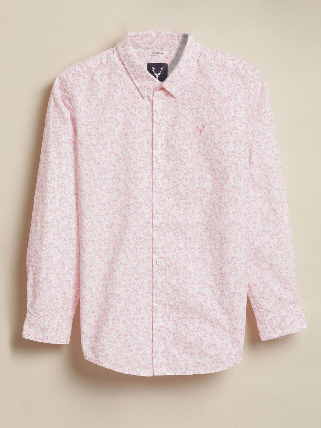 Allen Solly Junior Boys Floral Printed Spread Collar Pure Cotton Casual Shirt-picture-42