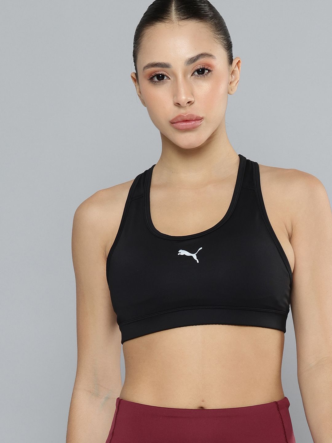 Puma Mid Impact Full Coverage Dry Cell Training Sports Bra 52881801-PUMA Black-image-27