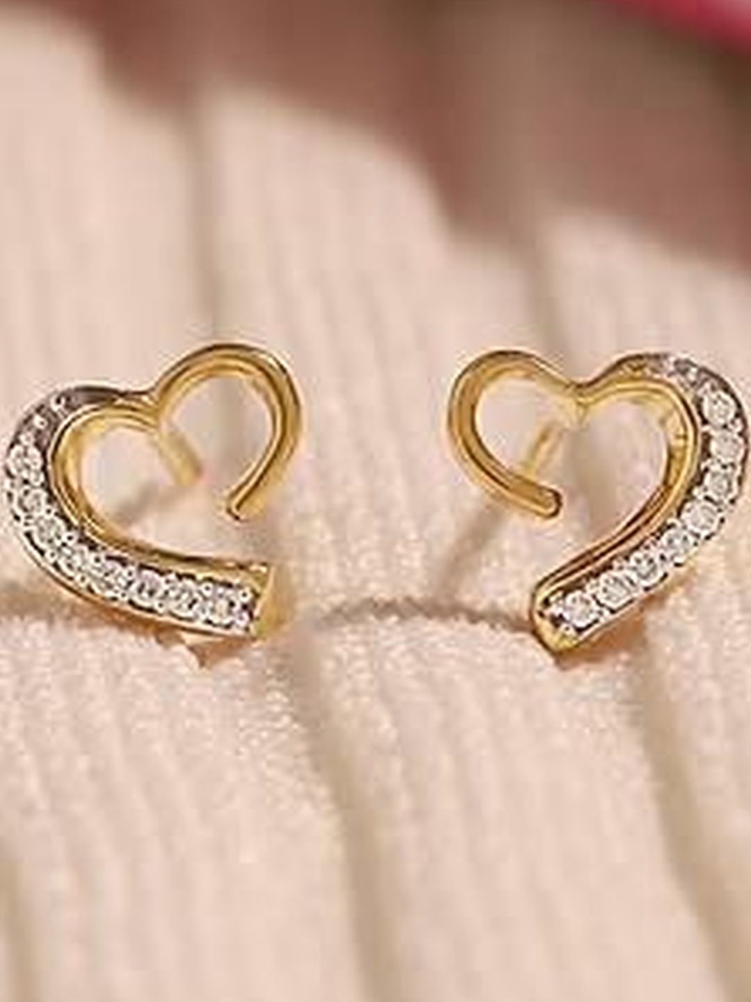 DressBerry Women Gold-Plated Heart Shaped Earrings-picture-37