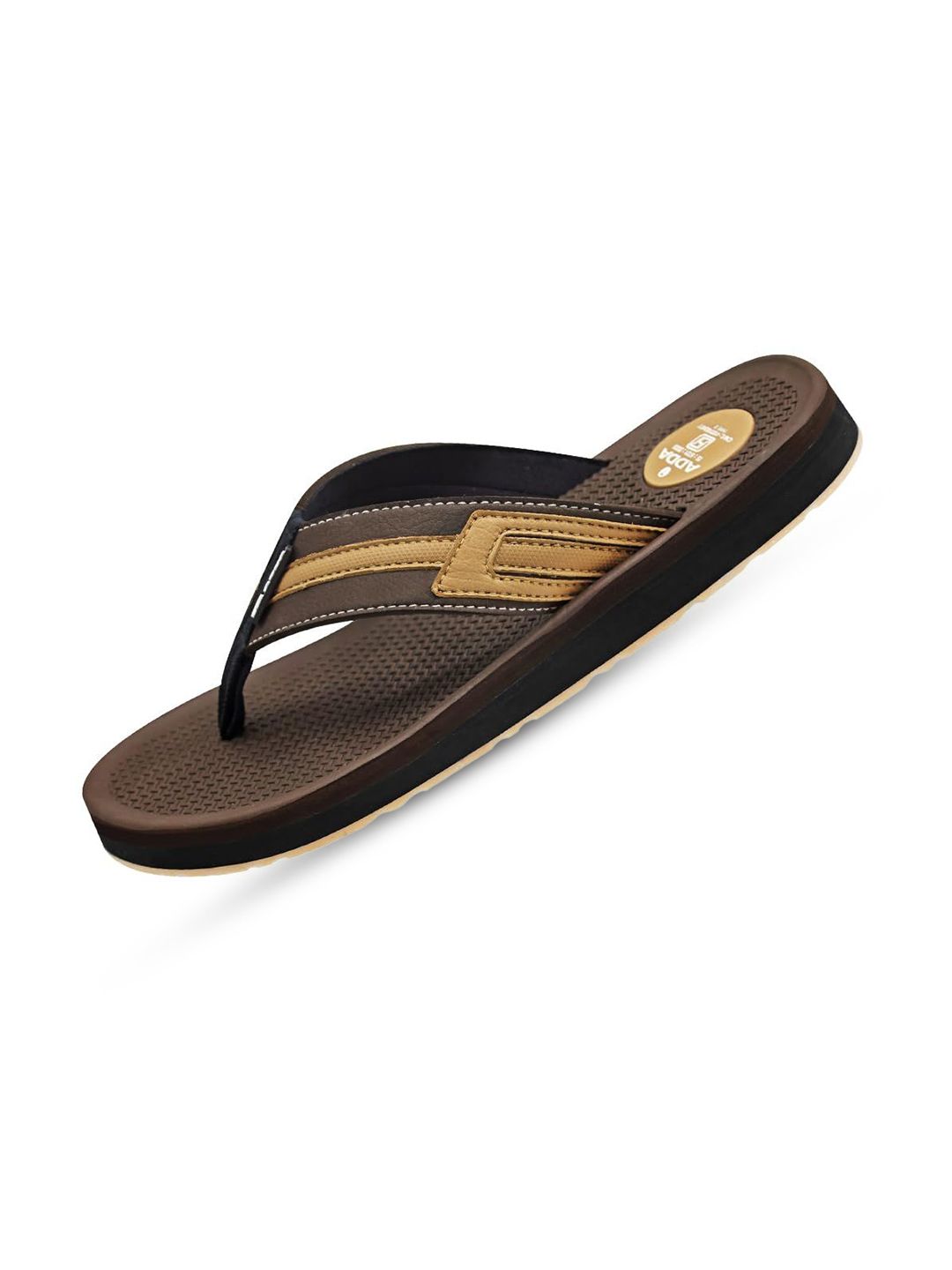 Adda Men Colourblocked Rubber Thong Flip-Flops-picture-37